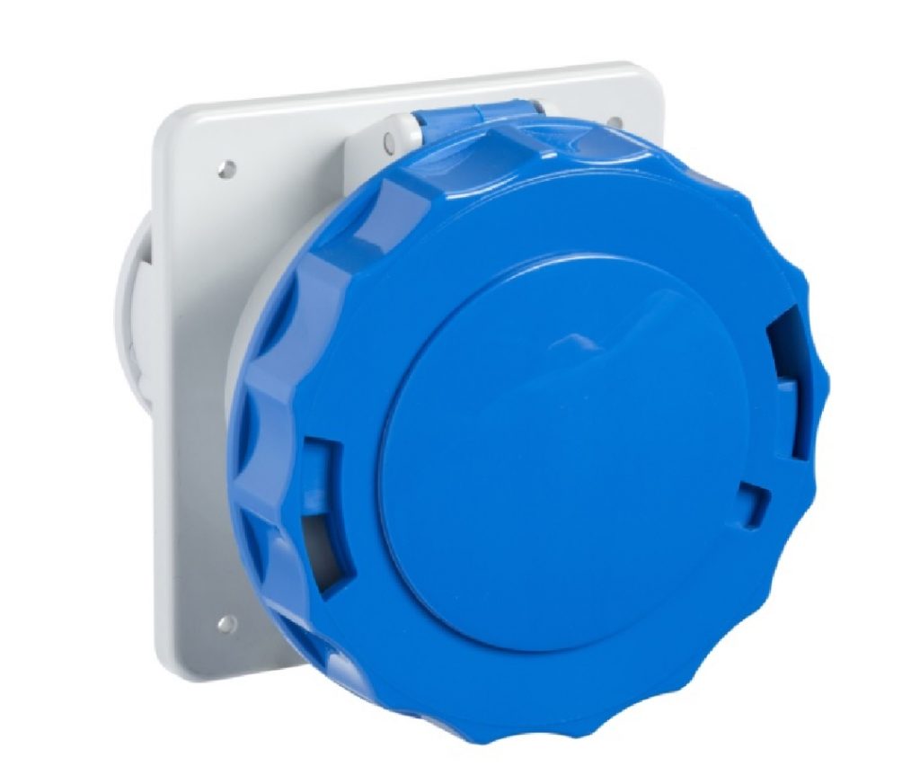 Panel Mounted Straight Industrial Socket with Wander Plug - 2P+N - 16A ...